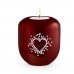 Cherished Crystal Hearts (Swarovski) Candle Holder Keepsake – Flamenco Red